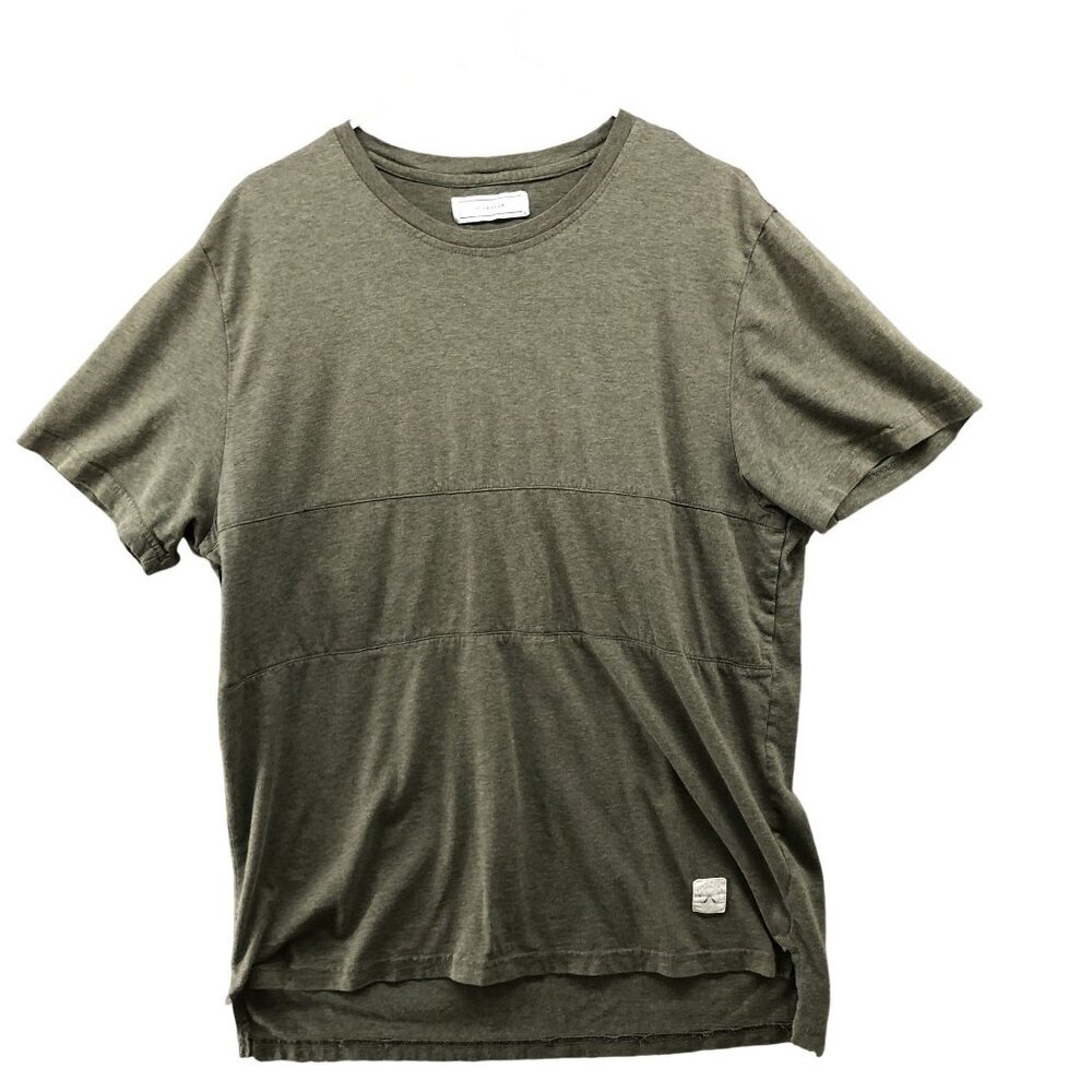 Five Four T Shirt Mens L Short Sleeve Olive Green Crewneck‎ Plain Solid